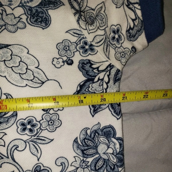 Etro Polo Shirt Mens Blue-Ehite Print Size Large - Picture 6 of 8